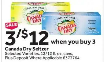 Stop&Shop Canada dry seltzer offer