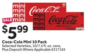 Stop&Shop Coca-cola mini 10 pack offer