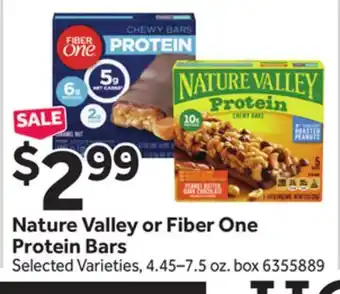 Stop&Shop Nature valley or fiber one protein bars offer