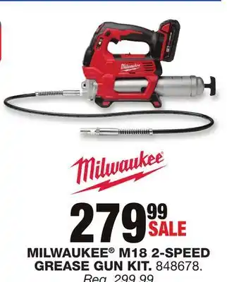 Blain's Farm & Fleet Milwaukee m18 2-speed grease gun kit offer