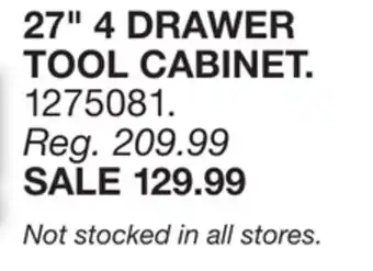 Blain's Farm & Fleet 27 4 drawer tool cabinet offer