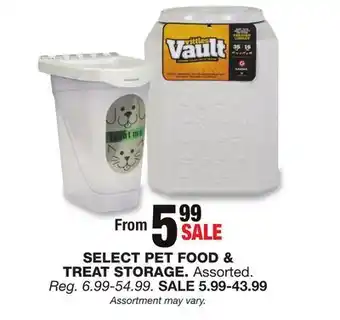 Blain's Farm & Fleet Select pet food & treat storage offer