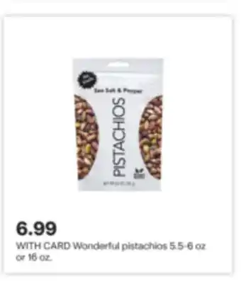 CVS Wonderful pistachios 5.5-6 oz or 16 oz offer