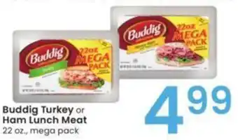 Albertsons Buddig Turkey or Ham Lunch Meat 22 oz. offer
