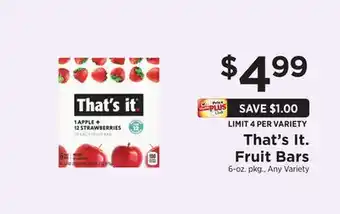 ShopRite Fruit bars offer