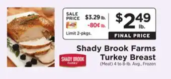 ShopRite Shady brook farms turkey breast offer