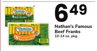 ACME Nathan's famous beef franks offer