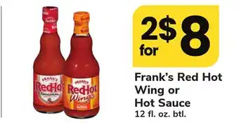ACME Frank's red hot wing or hot sauce offer