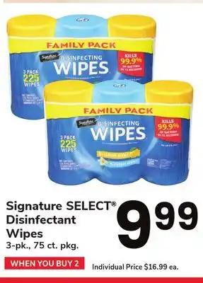 ACME Signature select disinfectant wipes offer