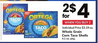 ACME Ortega whole grain corn taco shells offer