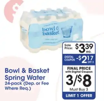 Price Rite Bowl & basket spring water offer