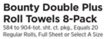 ShopRite Double plus roll towels 8-pack offer