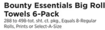 ShopRite Big roll towels 6-pack offer