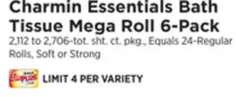 ShopRite Essentials bath tissue mega roll 6-pack offer