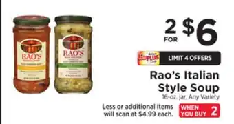 ShopRite Italian style soup offer