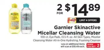 ShopRite Skinactive micellar cleansing water offer