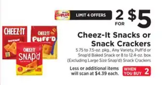 ShopRite Snacks or snack crackers offer