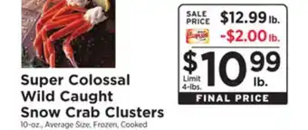 ShopRite Super colossal wild caught snow crab clusters offer