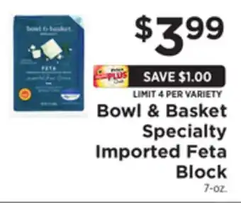 ShopRite Specialty imported feta block offer