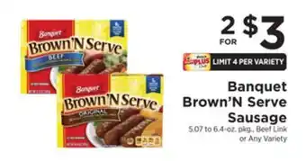 ShopRite Brown'n serve sausage offer