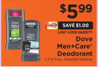 ShopRite Men+care deodorant offer