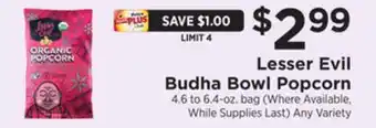 ShopRite Budha bowl popcorn offer