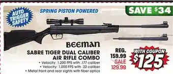Big 5 Beeman saber tiger dual caliber air rifle combo offer