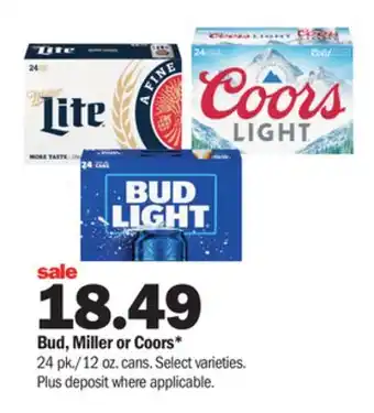 Meijer Bud, miller or coors offer