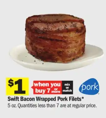 Meijer Swift bacon wrapped pork filets offer
