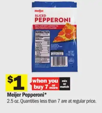 Meijer Meijer pepperoni offer
