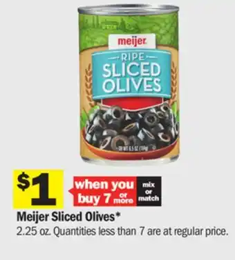 Meijer Meijer sliced olives offer