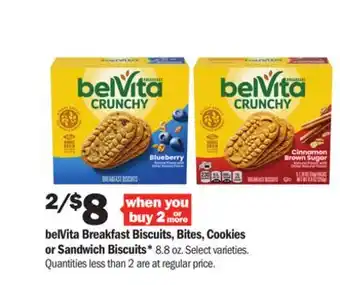 Meijer Belvita breakfast biscuits, bites, cookies or sandwich biscuits offer