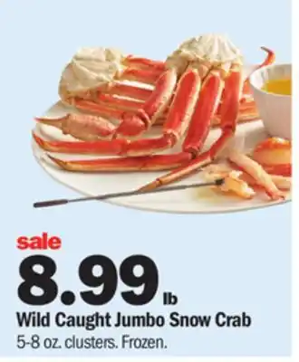 Meijer Wild caught jumbo snow crab offer