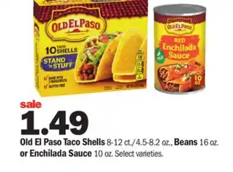 Meijer Old el paso taco shells 8-12 ct./4.5-8.2 oz., beans 16 oz. or enchilada sauce 10 oz offer