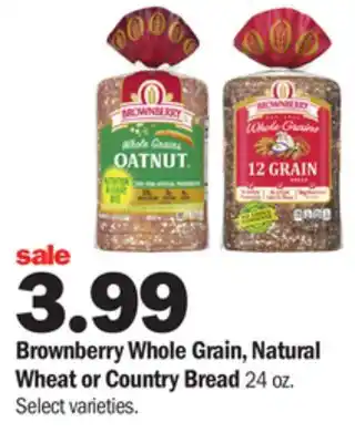 Meijer Brownberry whole grain, natural wheat or country bread offer