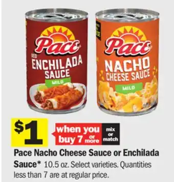 Meijer Pace nacho cheese sauce or enchilada sauce offer