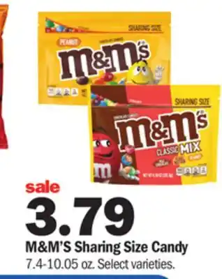Meijer M&m's sharing size candy offer