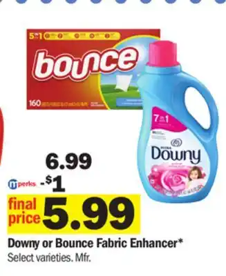 Meijer Downy or bounce fabric enhancer offer