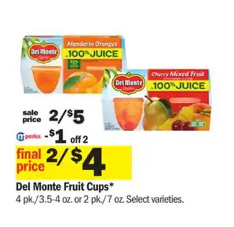 Meijer Del monte fruit cups offer