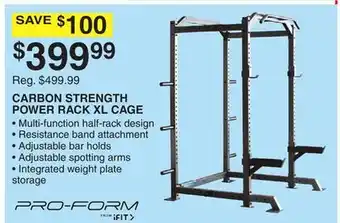 Dunham's Sports Pro-form carbon strength power rack xl cage offer