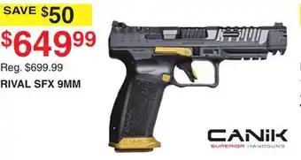 Dunham's Sports Canik rival sfx 9mm offer
