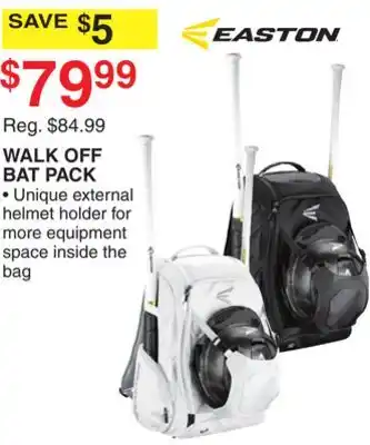 Dunham's Sports Easton walk off bat pack offer