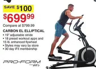 Dunham's Sports Pro-form carbon el elliptical offer