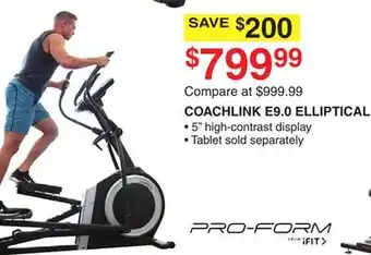 Dunham's Sports Pro-form coachlink e9.0 elliptical offer