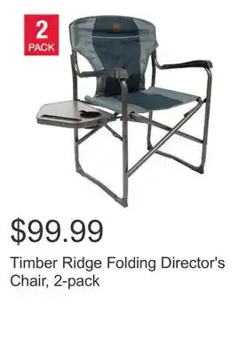 Costco Timber ridge folding director's chair, 2-pack offer