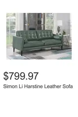 Costco Simon li harstine leather sofa offer