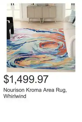 Costco Nourison kroma area rug, whirlwind offer
