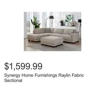 Costco Synergy home furnishings raylin fabric sectional offer