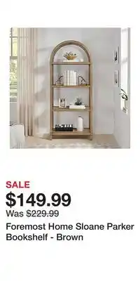 BJ’s Foremost home sloane parker bookshelf - brown offer