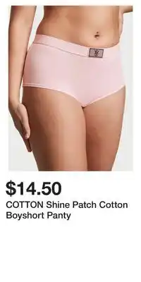 Victoria's Secret Cotton shine patch cotton boyshort panty offer
